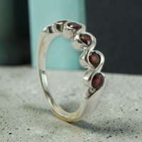 Crimson Wave Ring