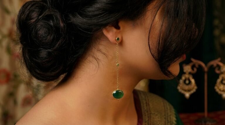 Emerald Cascade Drop Earrings