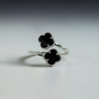 Midnight Clover Wrap Ring