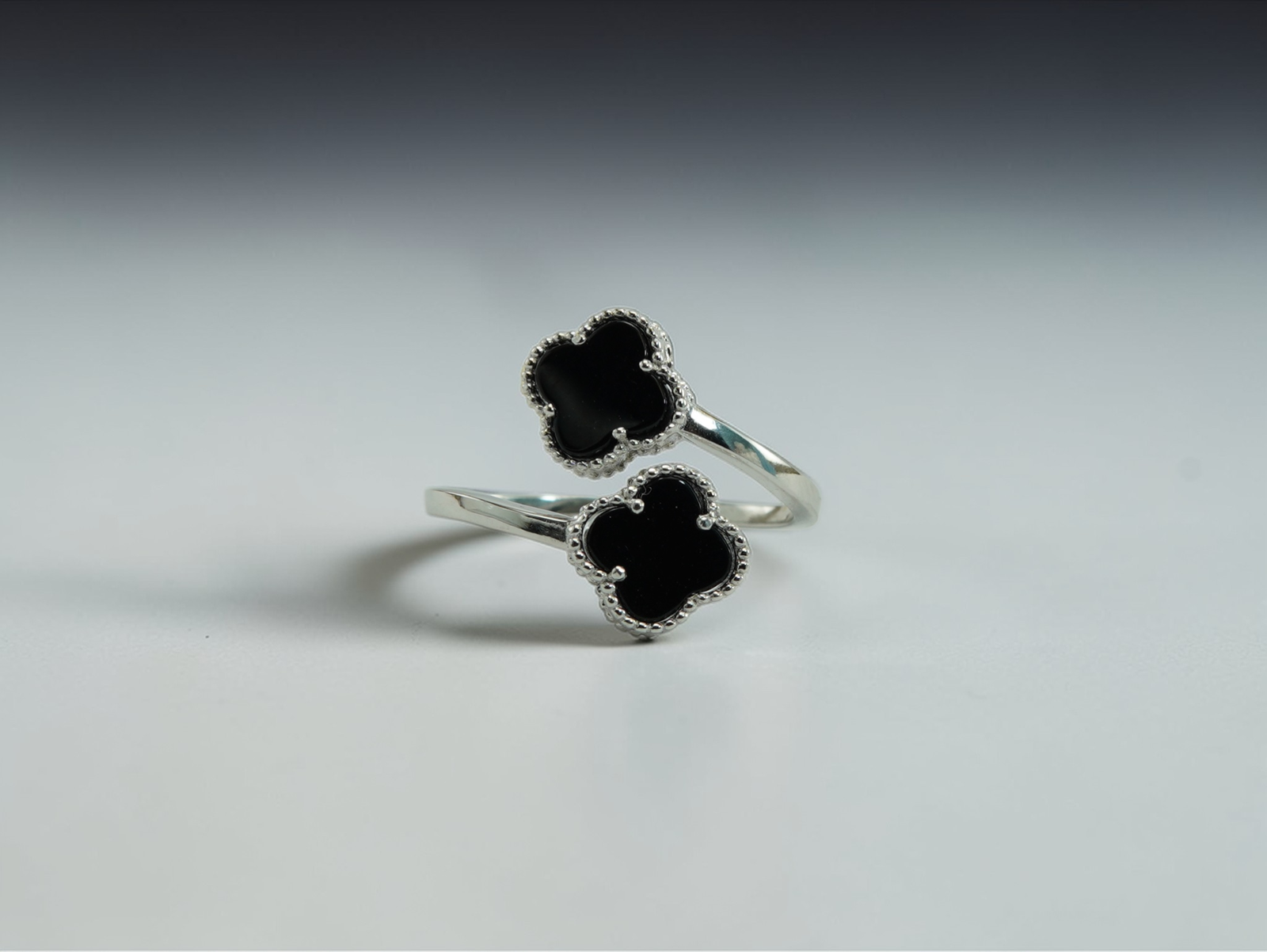 Midnight Clover Wrap Ring
