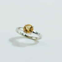 Golden Solstice Solitaire Ring