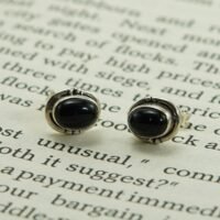 Midnight Sapphire Stud Earrings