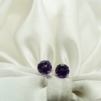 Royal Amethyst Stud Earrings