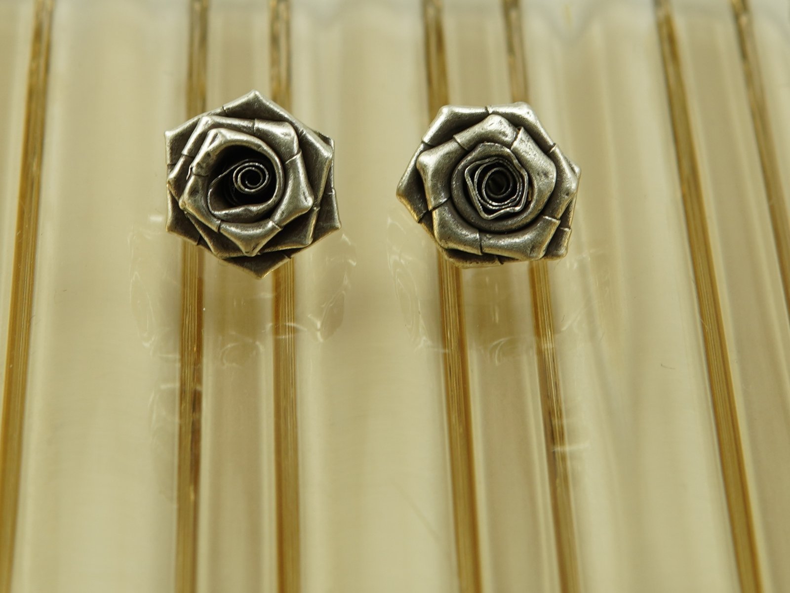 Midnight Rose Stud Earrings - Image 3