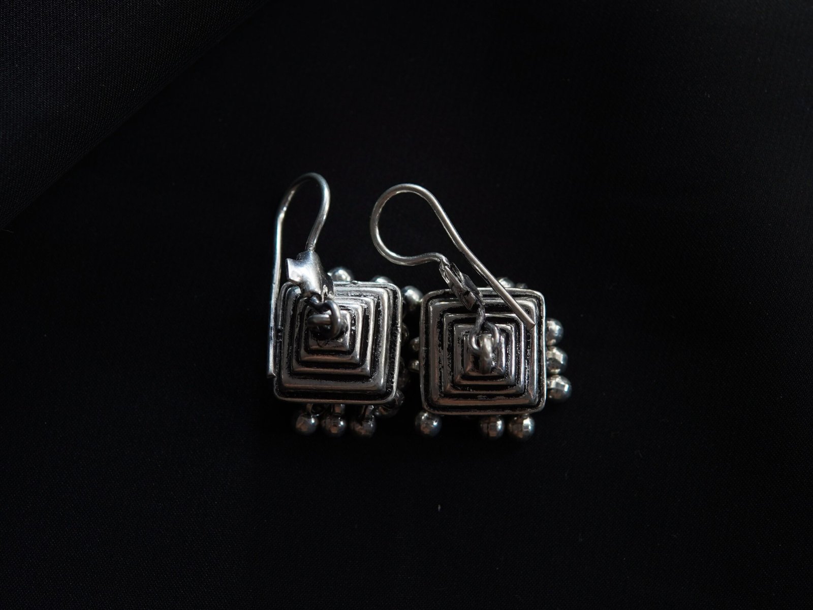 Heritage Pyramid Jhumka Earrings - Image 4