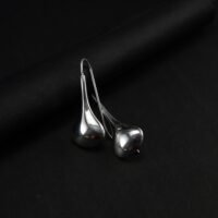 Liquid Silver Drop Earrings