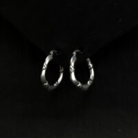 Bamboo Knot Hoop Earrings