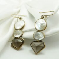 Moonstone Luxe Trio Earrings