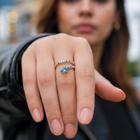 Azure Dew Wrap Ring